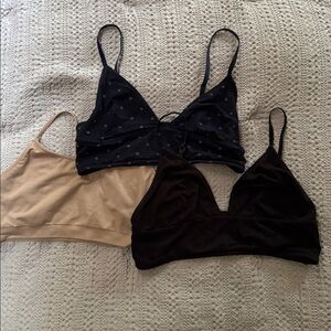 Set of Three Bralettes - Madewell and Aerie